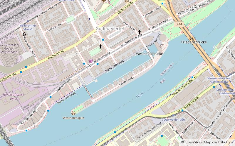 marina westhafen frankfurt nad menem location map