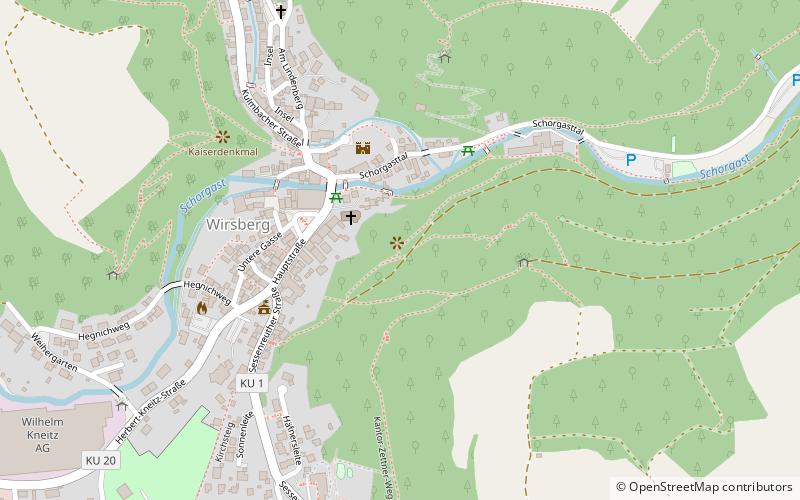 kreigerdenkmal wirsberg location map