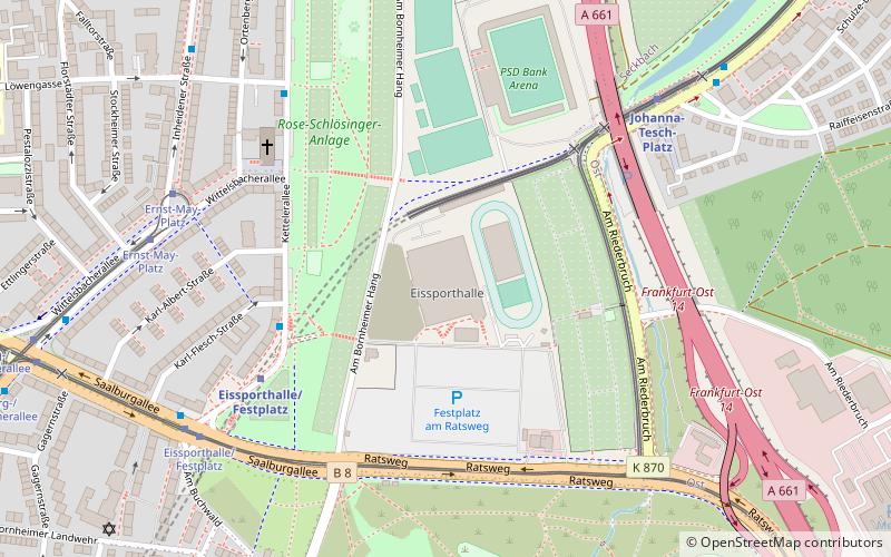 Eissporthalle Frankfurt location map