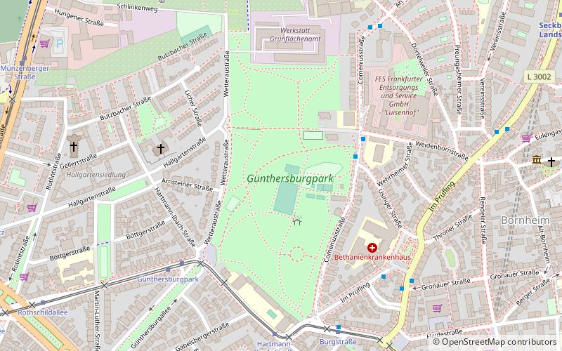 gunthersburgpark frankfurt location map