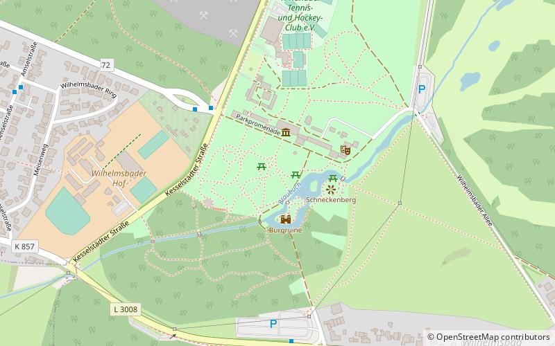 Kurpark Wilhelmsbad location map