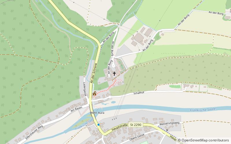 Aura Abbey location map