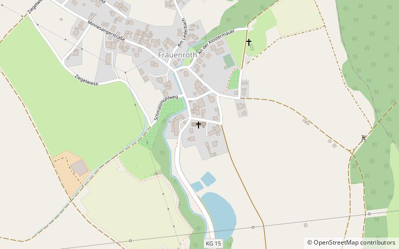 Frauenroth Abbey location map