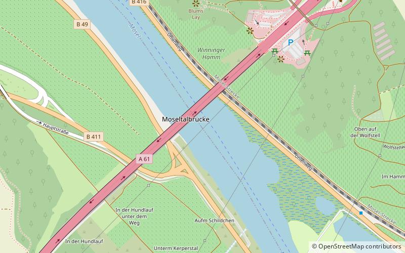 Moselle Viaduct location map