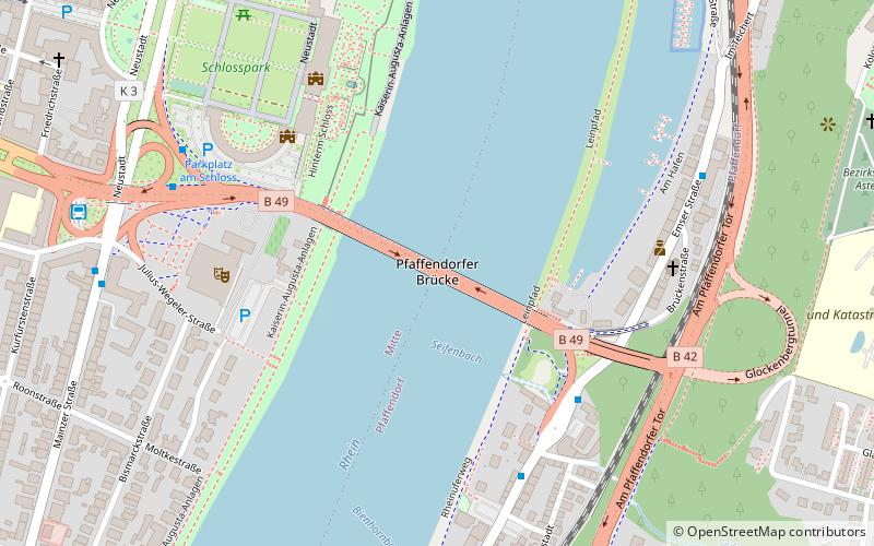 Pfaffendorf Bridge location map