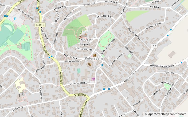 petersberg fulda location map