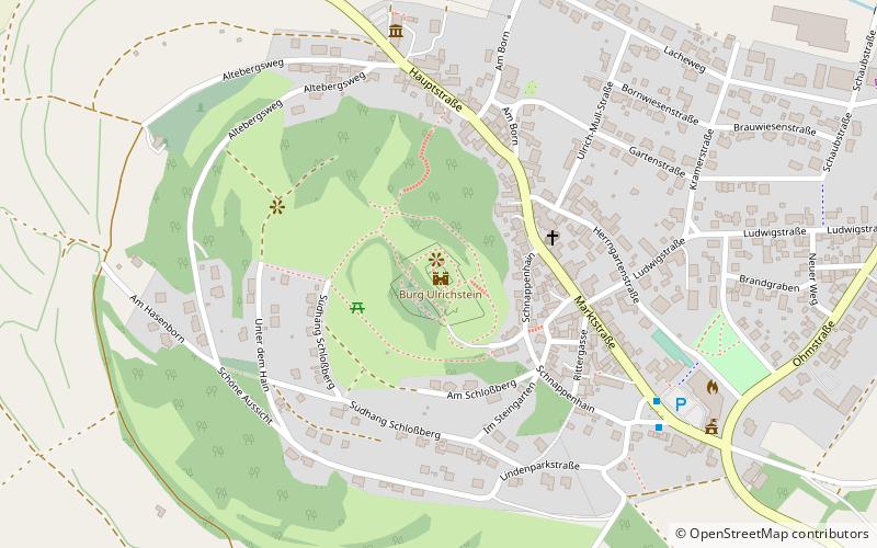 burg ulrichstein feldatal location map