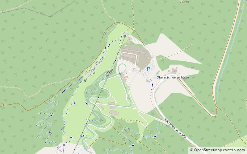 Rennrodelbahn Oberhof location map