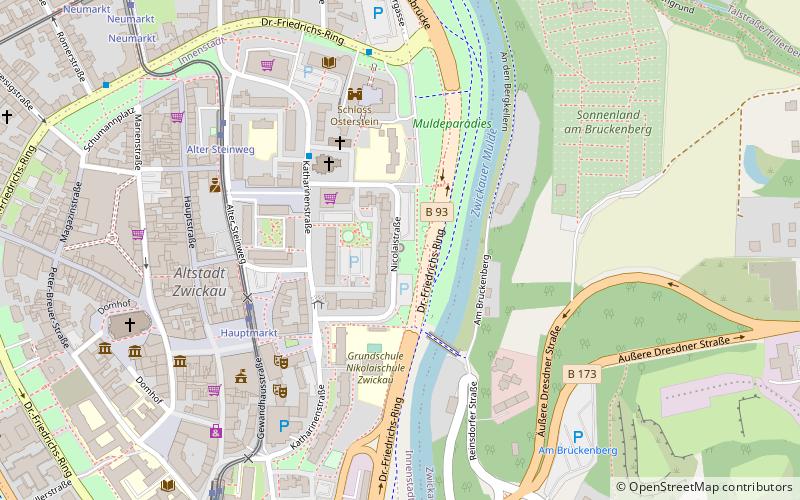 powder tower zwickau location map