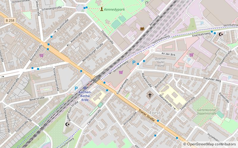 aachen arkaden location map