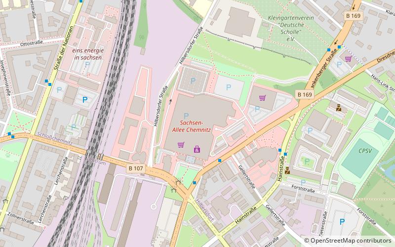 Sachsen-Allee Chemnitz location map