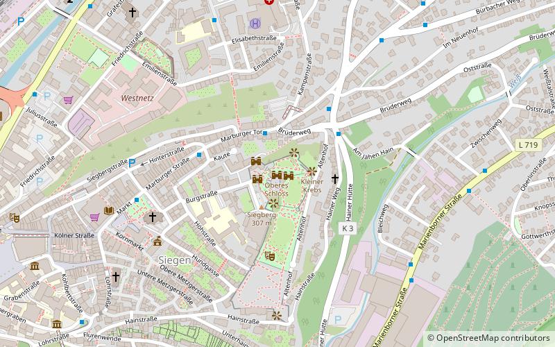 oberes schloss siegen location map