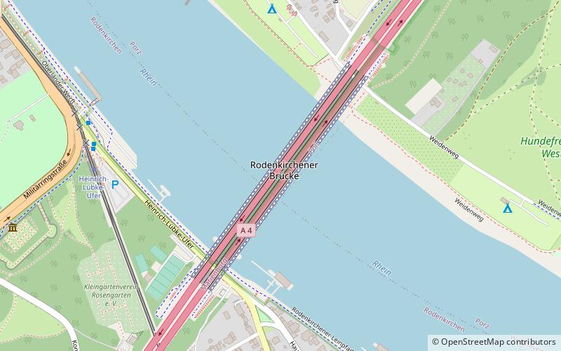 Cologne Rodenkirchen Bridge location map