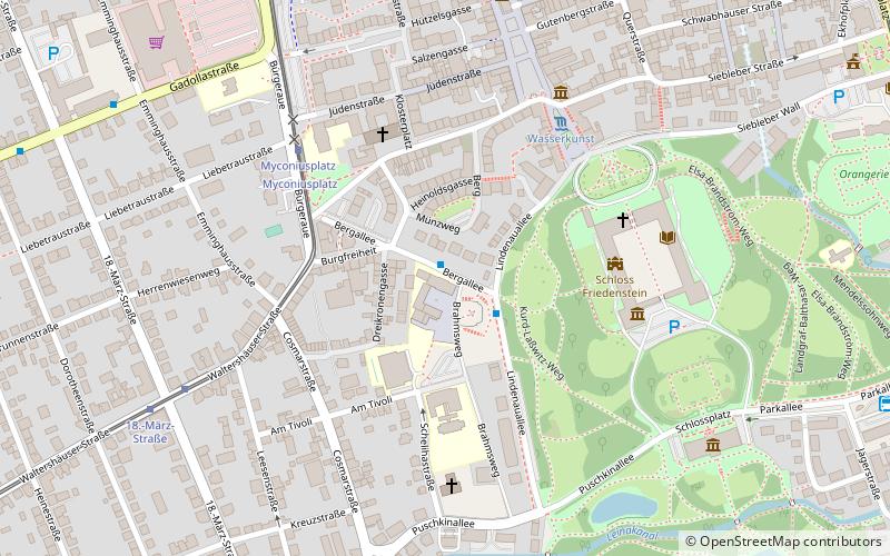 Ernestinum Gotha location map