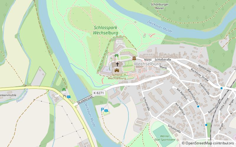 Wechselburg Priory location map