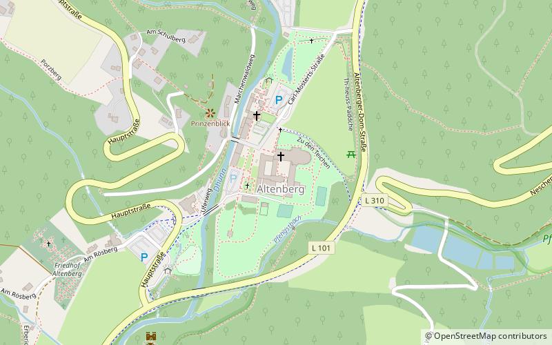 Altenberg Abbey location map