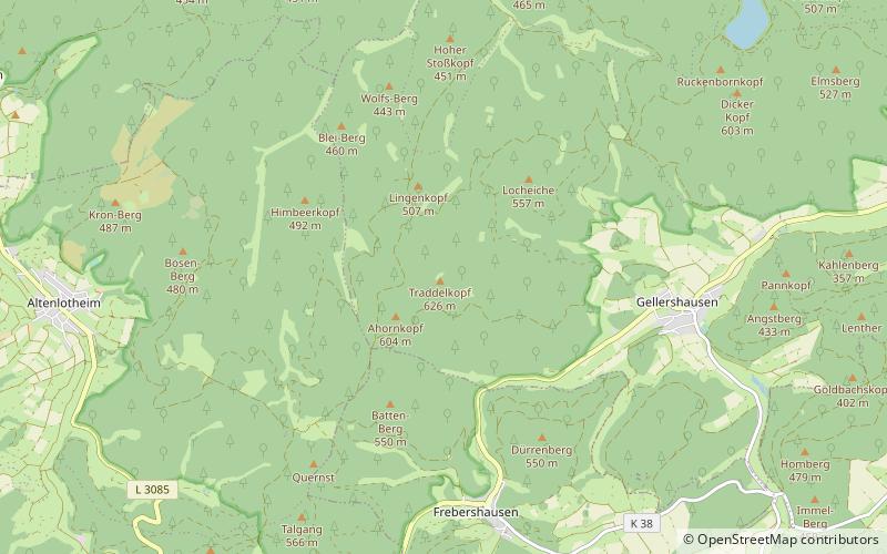 traddelkopf parque nacional kellerwald edersee location map