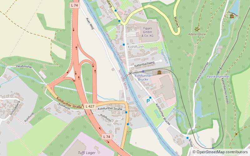 Kohlfurther bridge location map