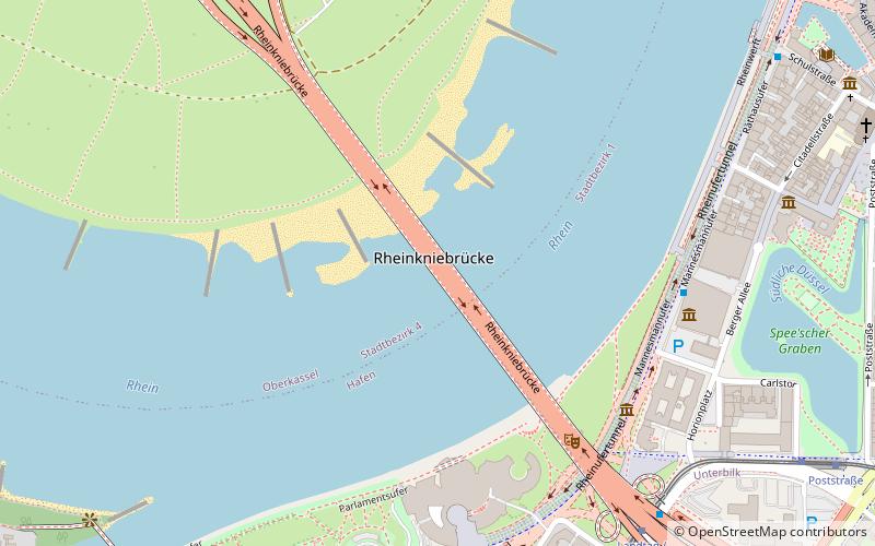 Rheinkniebrücke location map