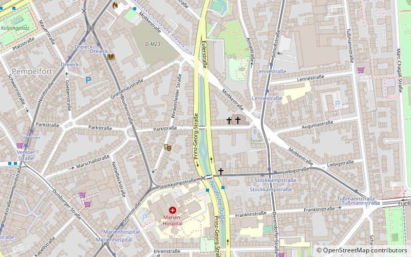 Düsseldorf-Pempelfort location map