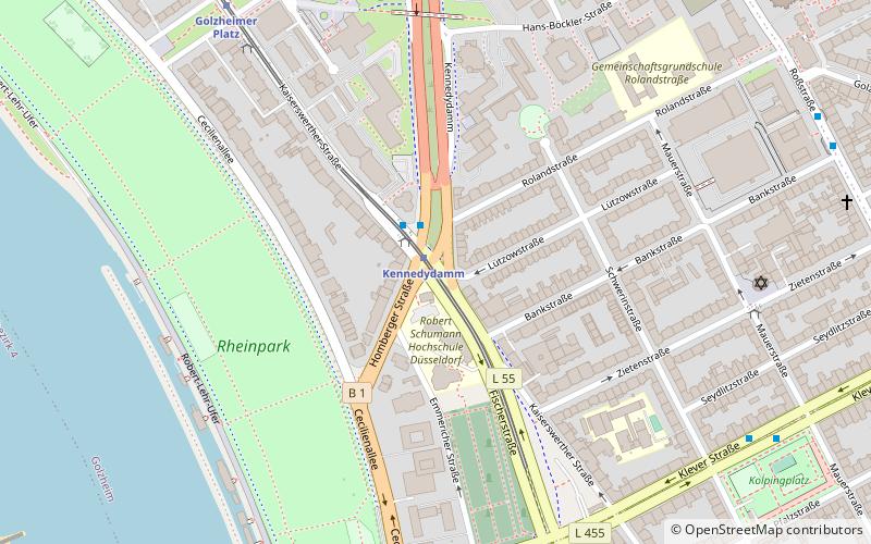 Düsseldorf-Golzheim location map