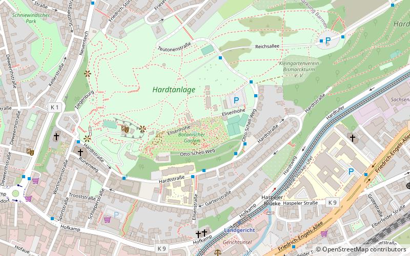 Elisenturm location map