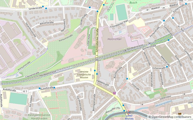 nordbahntrasse wuppertal location map