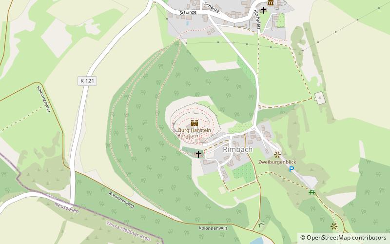 Hanstein Castle location map