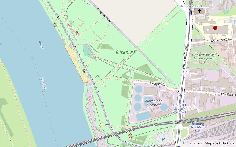rheinpark duisburg location map