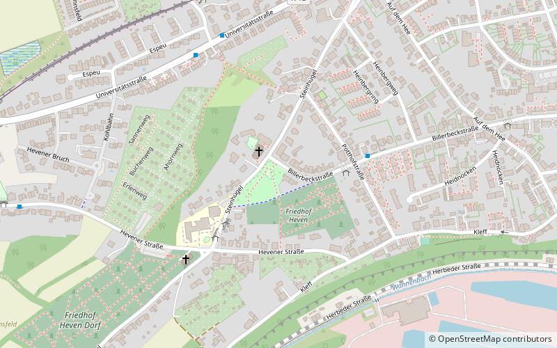 Friedhof Heven location map