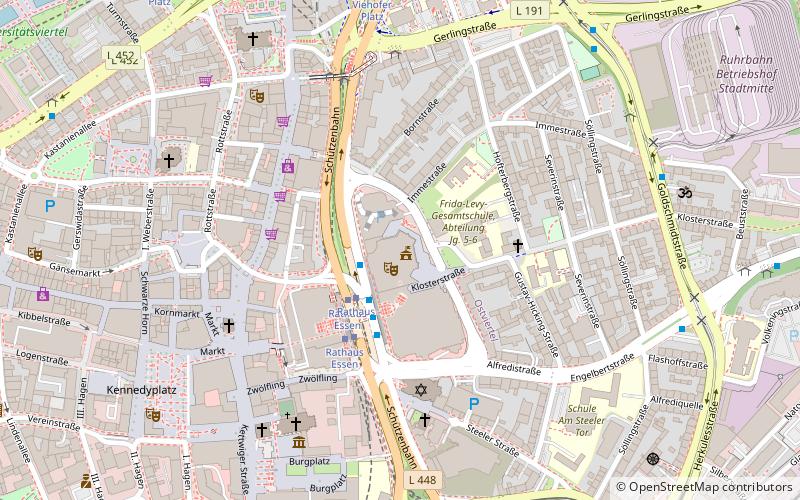 Essen City Hall location map