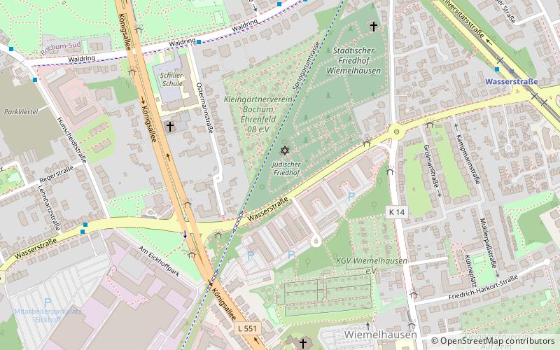 Jüdischer Friedhof Bochum location map