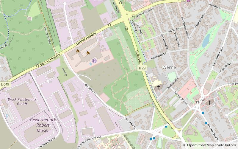 Bochum-Werne location map