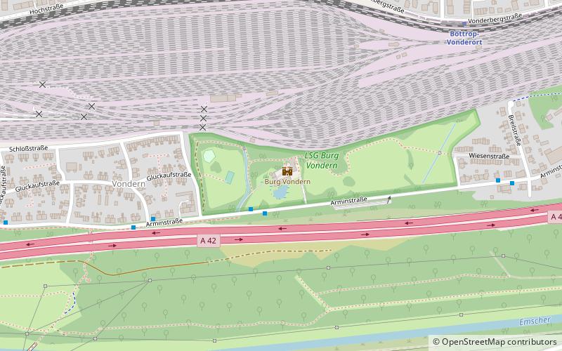 burg vondern oberhausen location map