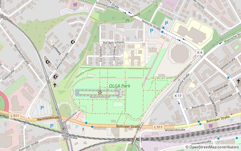 olga park oberhausen location map
