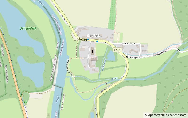 Bursfelde Abbey location map