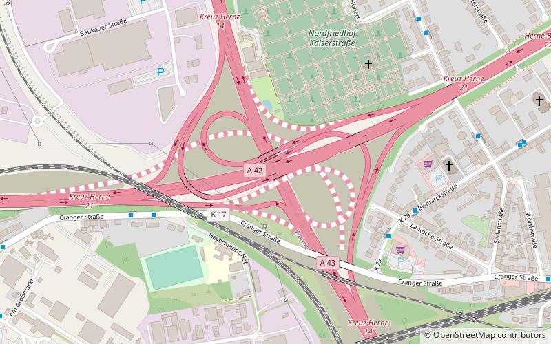 Autobahnkreuz Herne location map