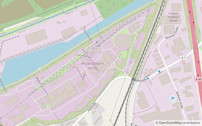 Kraftwerk Herne location map