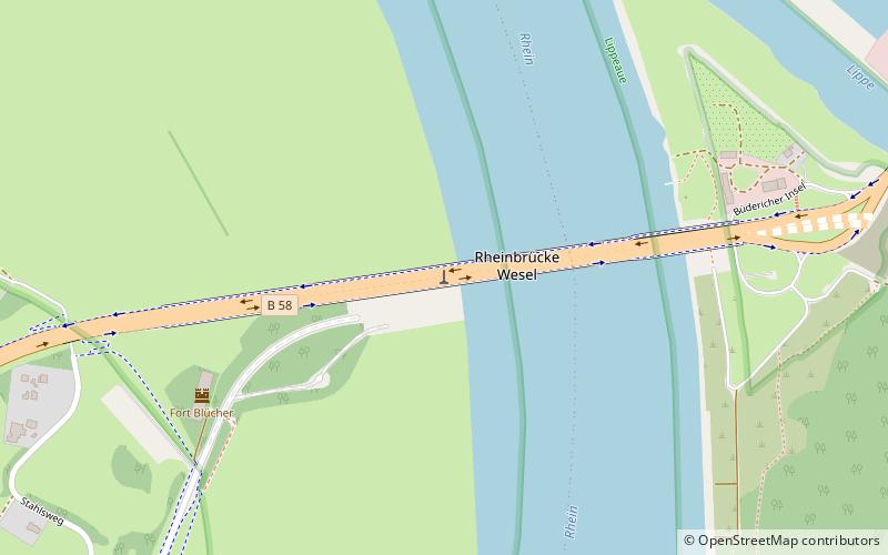 Pylon Rheinbrücke Wesel location map