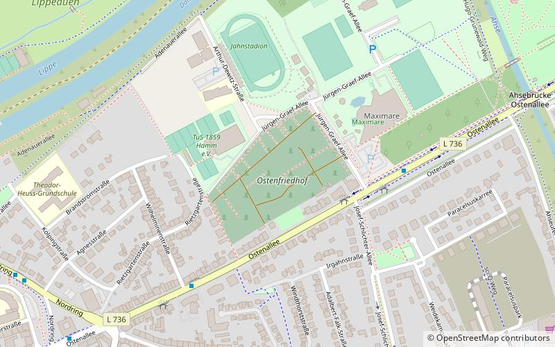 Ostenfriedhof in Hamm location map