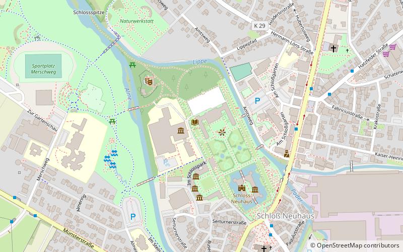 schloss neuhaus paderborn location map