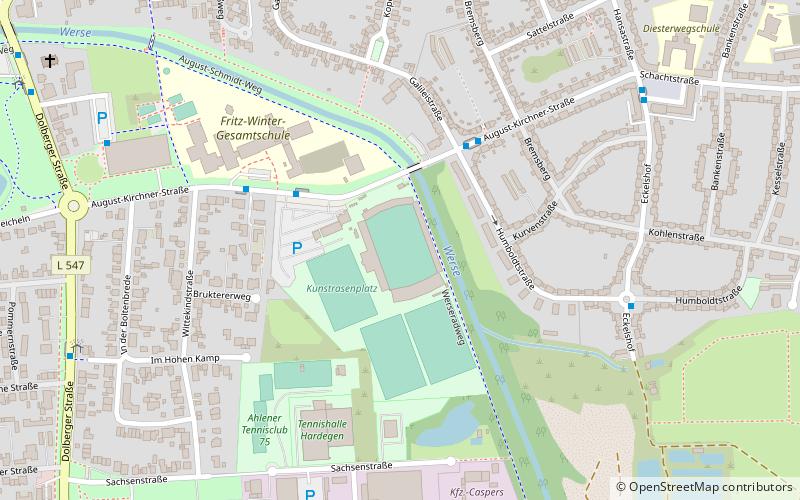 Wersestadion location map