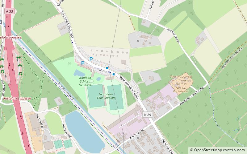 hermann lons stadion paderborn location map
