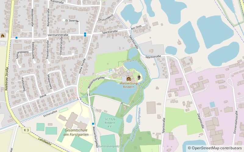 Wasserburg Rindern location map