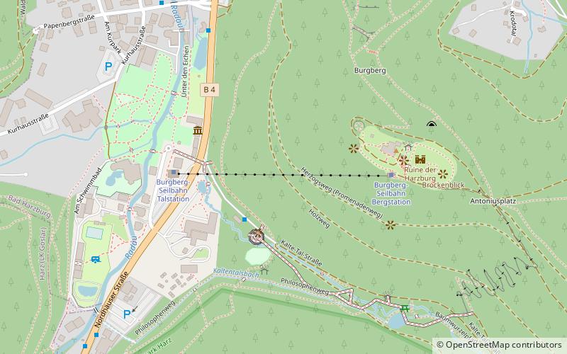 Burgbergseilbahn location map