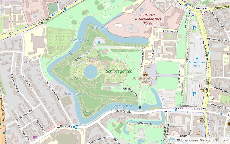schlossgarten munster location map