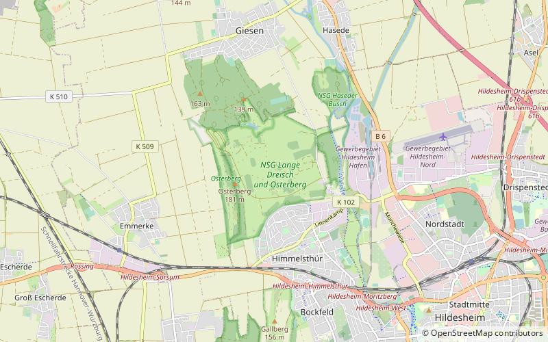 Lange Dreisch und Osterberg location map