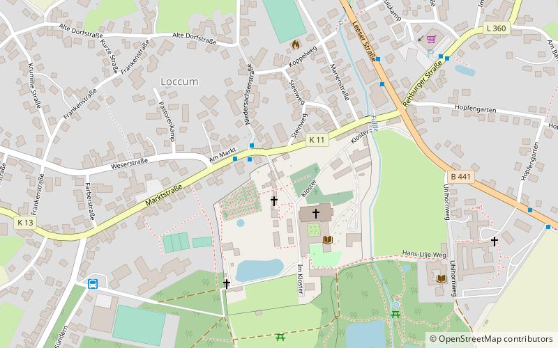 Loccum Abbey location map