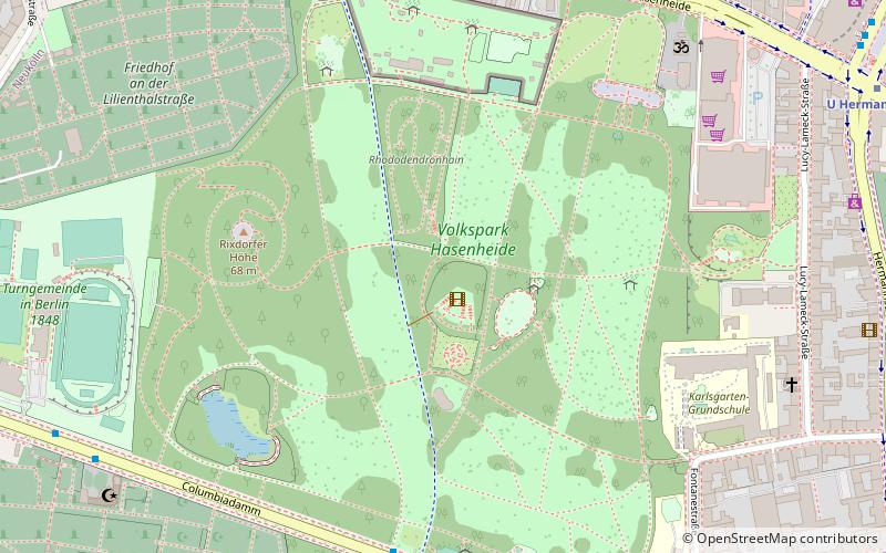 Volkspark Hasenheide location map