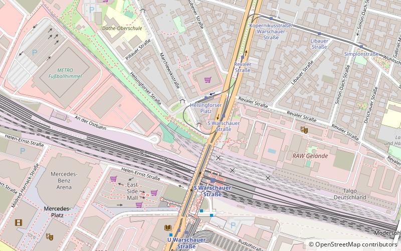 Warschauer Straße location map